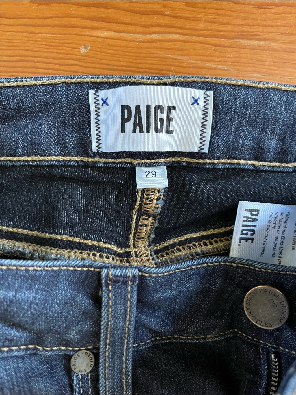 Paige Verdugo Ankle Dark Denim Skinny Jeans - Deep Blue Wash
